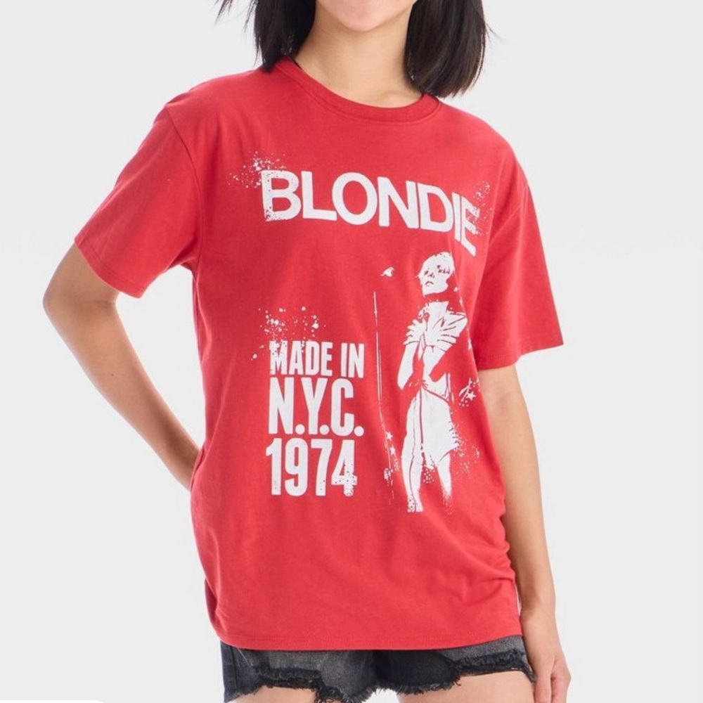 Red Blondie Made In N.Y.C. 1974 Graphic Tee Short Sleeve New With Tags